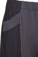 Wide Leg Section Trouser - Anthracite/black