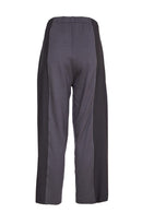 Wide Leg Section Trouser - Anthracite/black