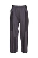 Wide Leg Section Trouser - Anthracite/black