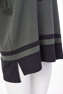 Sleeveless Hooded Top - Forest/black