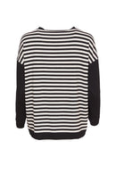 Stripe Top - Black/sand