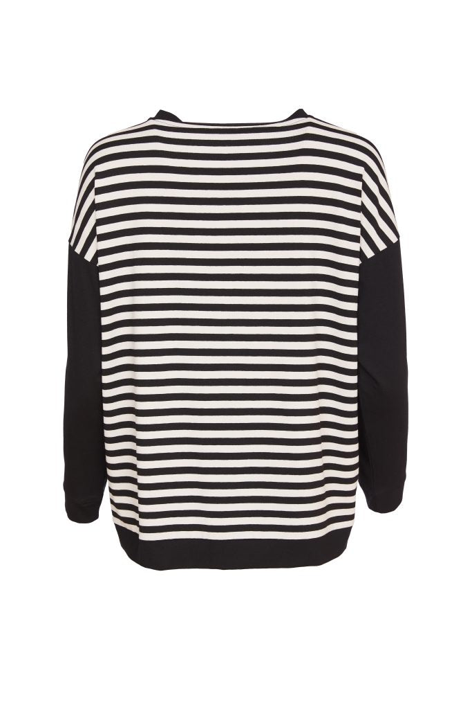 Stripe Top - Black/sand