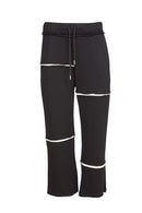 Contrast Trim Trouser - Black/sand