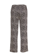 Wool Mix Print Trouser - Black/sand