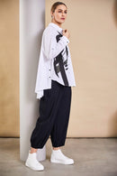 Placement Print Shirt - White/forest