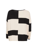 2 Tone Block Jumper - Black/stone