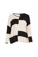 2 Tone Block Jumper - Black/stone