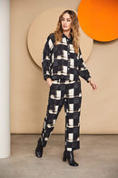 Block Print Shirt - Black/butter