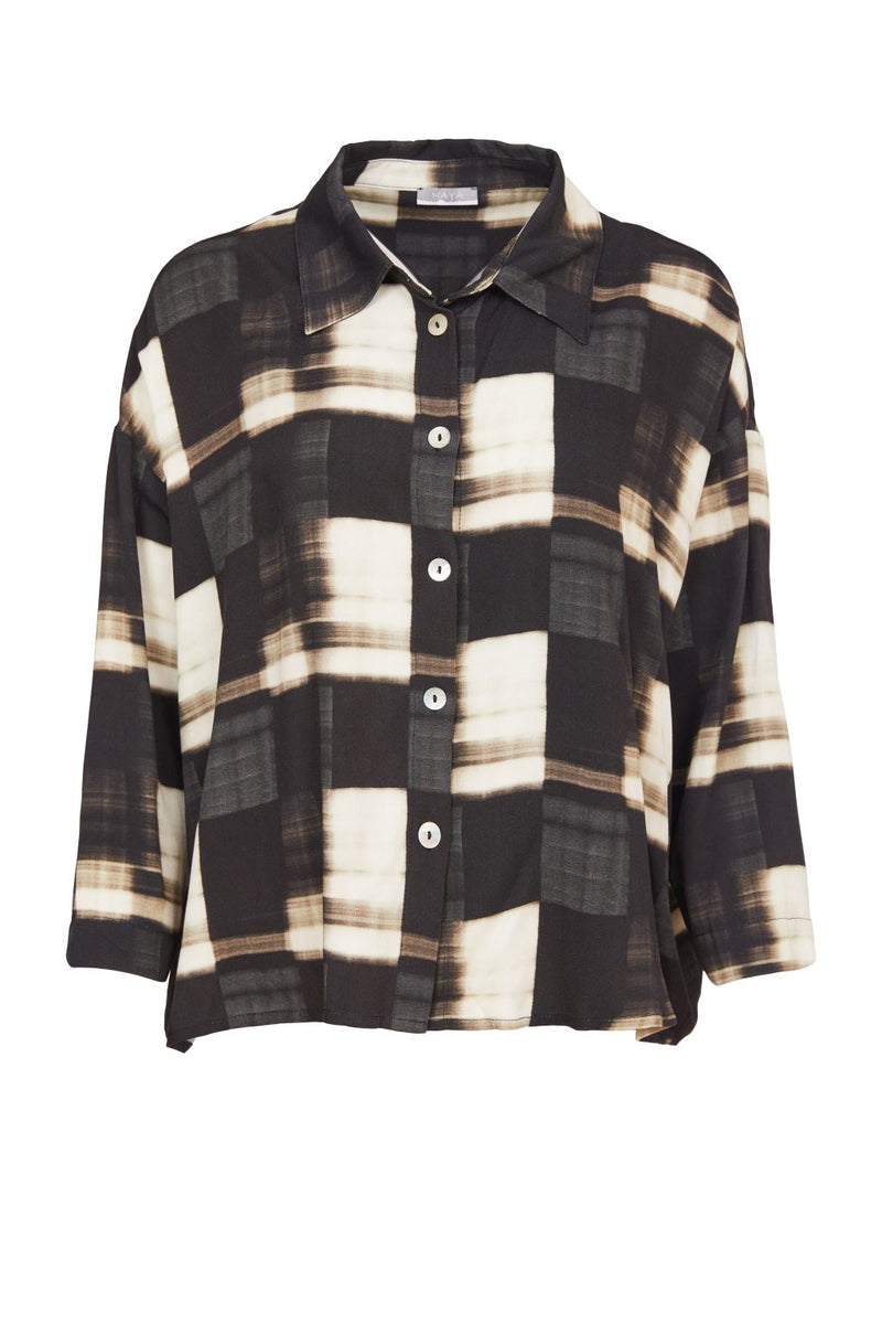 Block Print Shirt - Black/butter