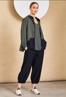 Pin Tuck Hem Trouser - Black