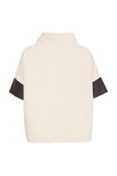 High Neck Placement Print Top - Linen