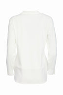 Hem Panel Jersey Top - Cream