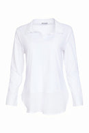 Hem Panel Jersey Top - White