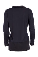 Hem Panel Jersey Top - Black