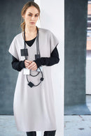 Dipped Hemline Long Line Top - Taupe