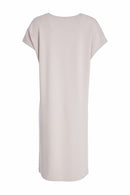 Dipped Hemline Long Line Top - Taupe