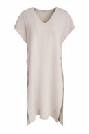 Dipped Hemline Long Line Top - Taupe