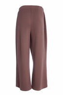 Wrap Over Waist Slim Leg Trouser - Cocoa