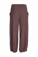 Tuck Hem Detail Wide Leg Trouser - Cocoa