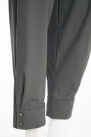 Drawstring Waist Slim Leg Trouser - Forest