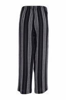 Striped Wide Leg Trouser - Black/off White