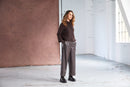 Funnel Neck Mohair Look Top - Cocoa