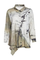 Abstract 2 Tone Print Shirt - Moss