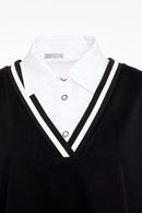 2 Piece Shirt - Black/white