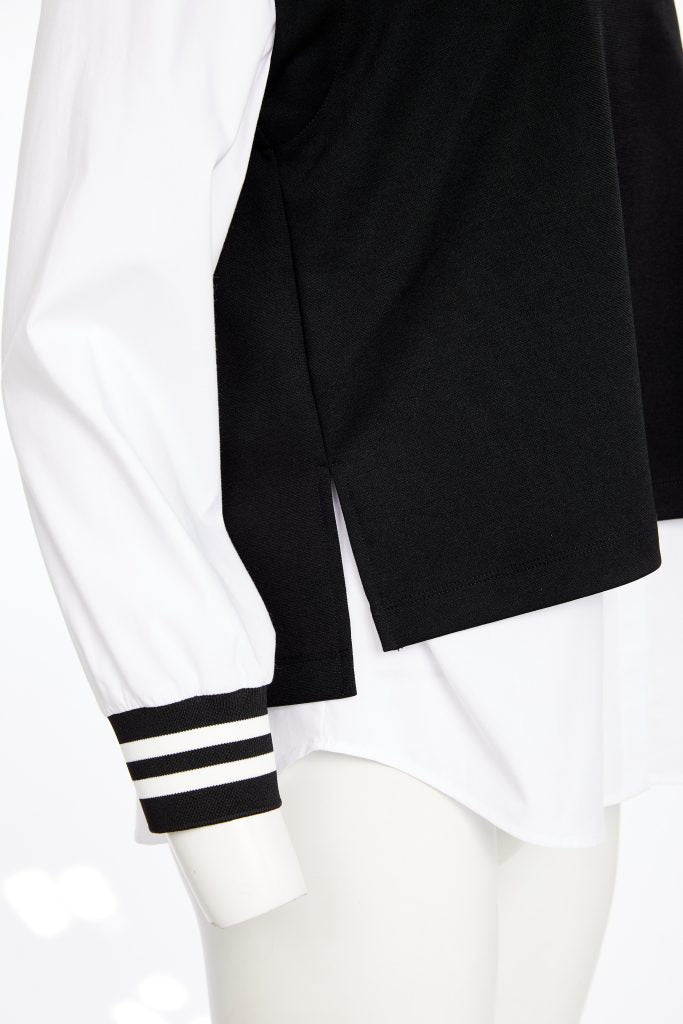 2 Piece Shirt - Black/white