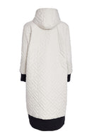 Hempanel Padded Hooded Coat - Taupe/black