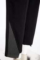 Cutaway Hem Stripe Waist Trouser - Black/grey