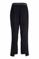 Cutaway Hem Stripe Waist Trouser - Black/grey