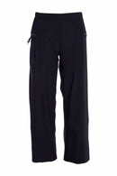 Zip Detail Wide Leg Trouser - Black