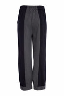 Contrast Side Panel Stripe Trouser - Black/grey