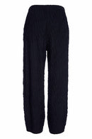 Embossed Soft Pull Up Trouser - Black