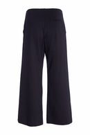 Side Pocket Crop Wide Leg Trouser - Black