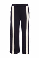 Contrast Panel Wide Leg Trouser - Black/sand