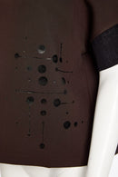 Placement Print Top - Black/cocoa