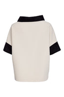 Placement Print Top - Black/sand