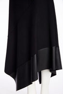Angled Hem Punta Roma Skirt - Black