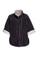 High Neck Jacket - Black/taupe
