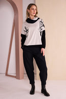 Two Tone Neckpiece - Sand/black
