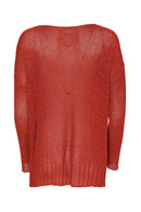 Cut Away Hem Round Neck Jumper - Tigerlily