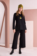Side Pocket Soft Wide Leg Trouser - Black