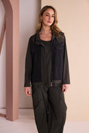 Tucked Front Shaped Trouser - Thyme