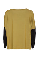 Front AngleSeam Placement Print Top - Avacado/black