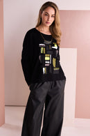 Pull Up Leatherette Trouser - Black