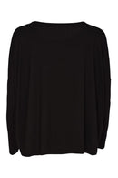 Colour Block Placement Print Top - Black/clove