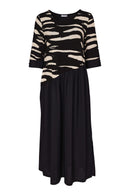 Print Dress - Black/sand