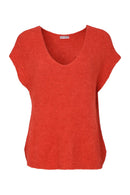 Extended Shoulder V Neck Jumper - Tigerlily